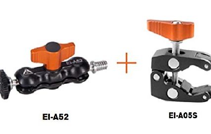 E-Image EI-A05S+EI-A52 Mini Articulating Arm Kit EI-A05S Super Clamp with EI-A52 Shoe Mount / Mini Articulating Arm