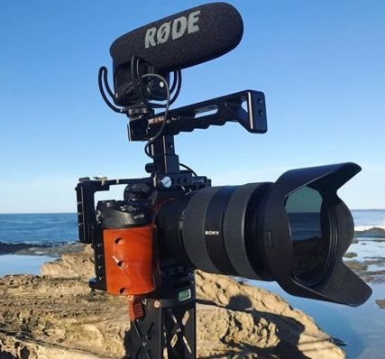 Sony A7II A7RII A7SII Camera Cage with Walnut grip & Top handle BFE