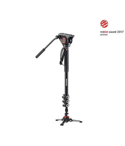 Manfrotto MVMXPRO500 XPRO 4 Section Video Monopod Video Head