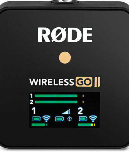 RODE WIRELESS GO II 2-PERSON COMPACT DIGITAL WIRELESS MICROPHONE SYSTEM/RECORDER (2.4 GHZ, BLACK)