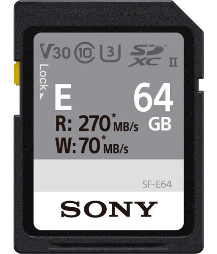 SONY 64GB SF-E SERIES UHS-II SDXC MEMORY CARD