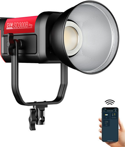 GVM PRO-SD300B 300W Bi-Color Monolight(V-mount & Mesh Bluetooth)