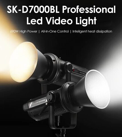 Lunaar Pro Light SK-D7000BL 700W LED Bi-Color Video Light APP DMX Control Professional COB Continuous