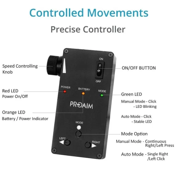 Proaim 3ft Curve-N-Line Video Camera Slider with Motion Control System