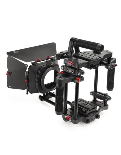 Filmcity Power DSLR Camera Cage with MB-600 Sunshade Matte Box Combo Kit